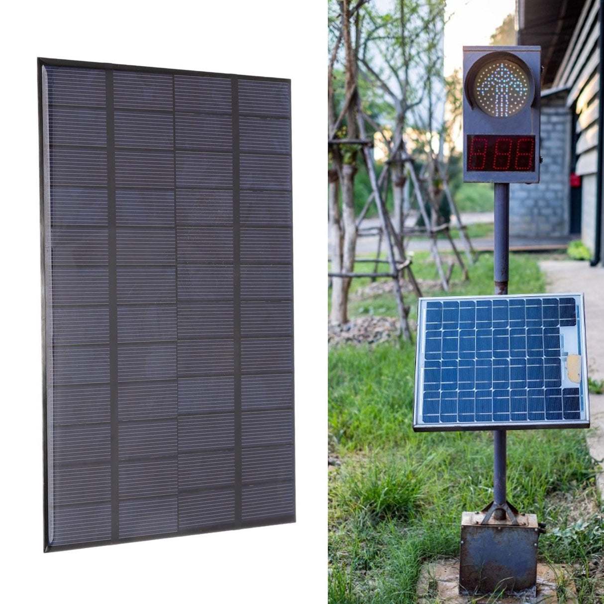 12V 4.2W Mini Epoxy Solar Panel Polysilicon Solar Cell Battery Charger Panel DIY Solar Panel Module for Cellphone