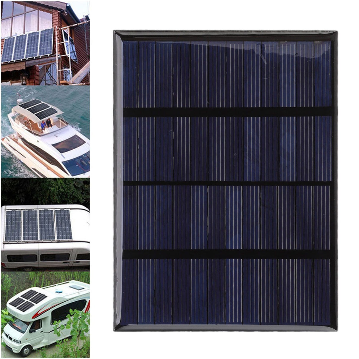 12V 1.5W Mini Epoxy Solar Panel DIY Solar Battery Charging Panel Polysilicon Solar Cell for Camping Lanterns Cellphone