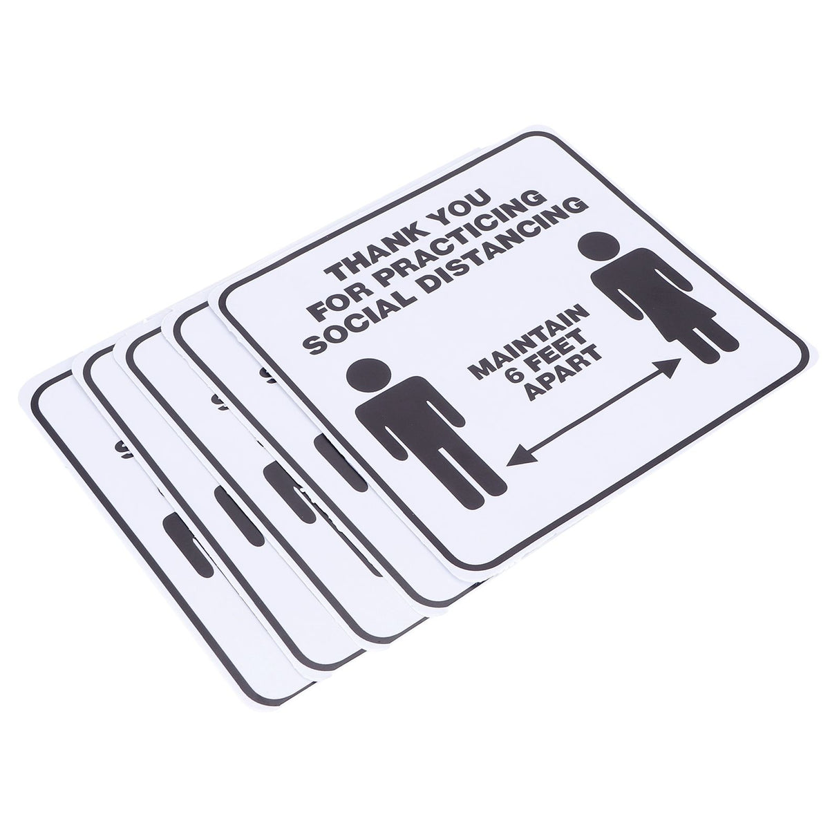 2 Set Floor Sticker Floor Distancing Signs Marker Warning Decal for Mall School Public Area