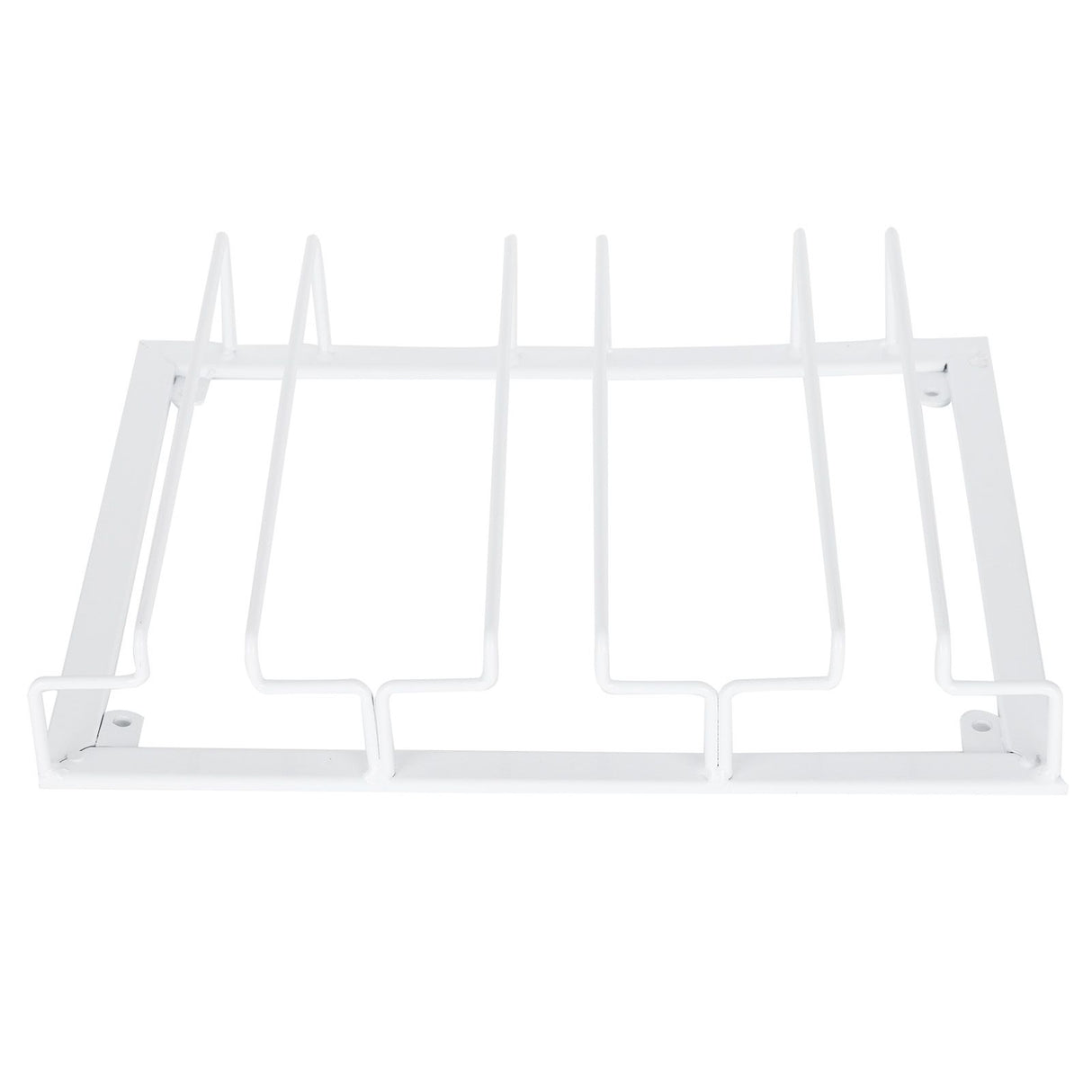 Wine Glass Rack Under Cabinet Stemware Holder Storage Hanger Metal Organizer for Bar Kitchen3 Slot 30x22.5cm White
