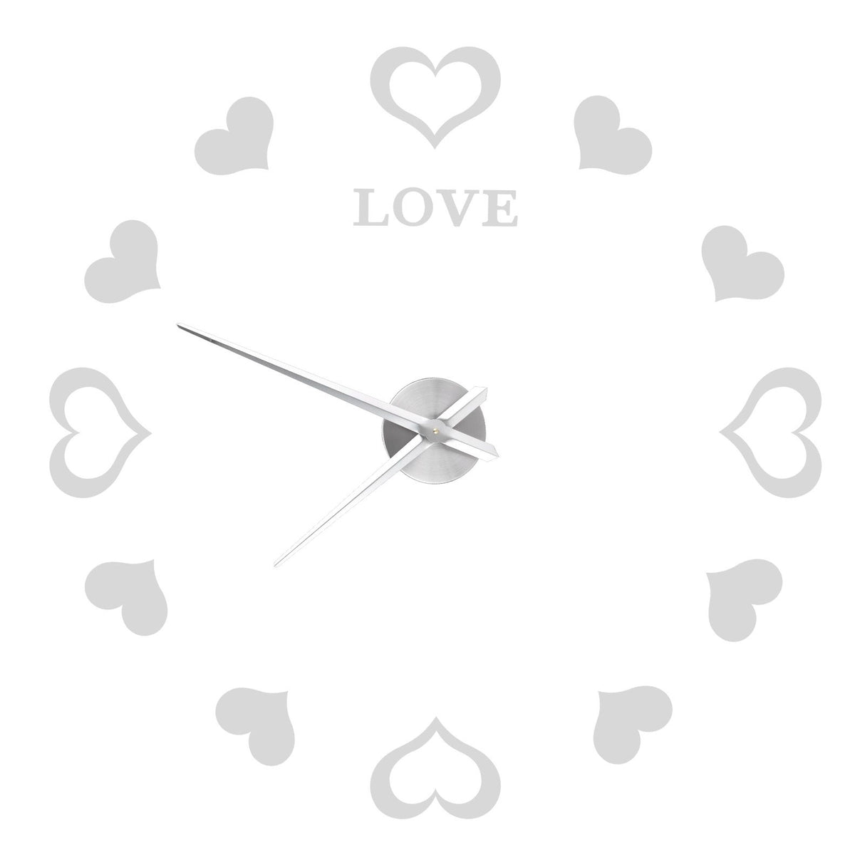 Innovative DIY Wall Clock Acrylic Mirror Surface Wall Sticker Clock for Home DecorationSilver