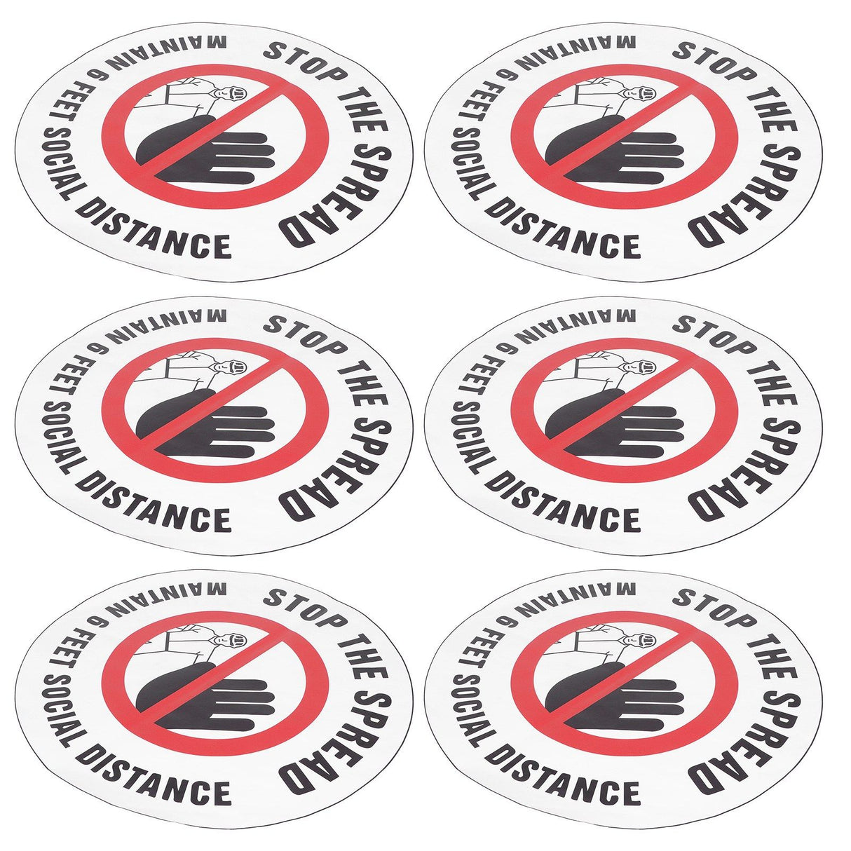 2 Sets Social Distancing Sign Keep Distance Wall Sticker for Home Supermarket Public Place