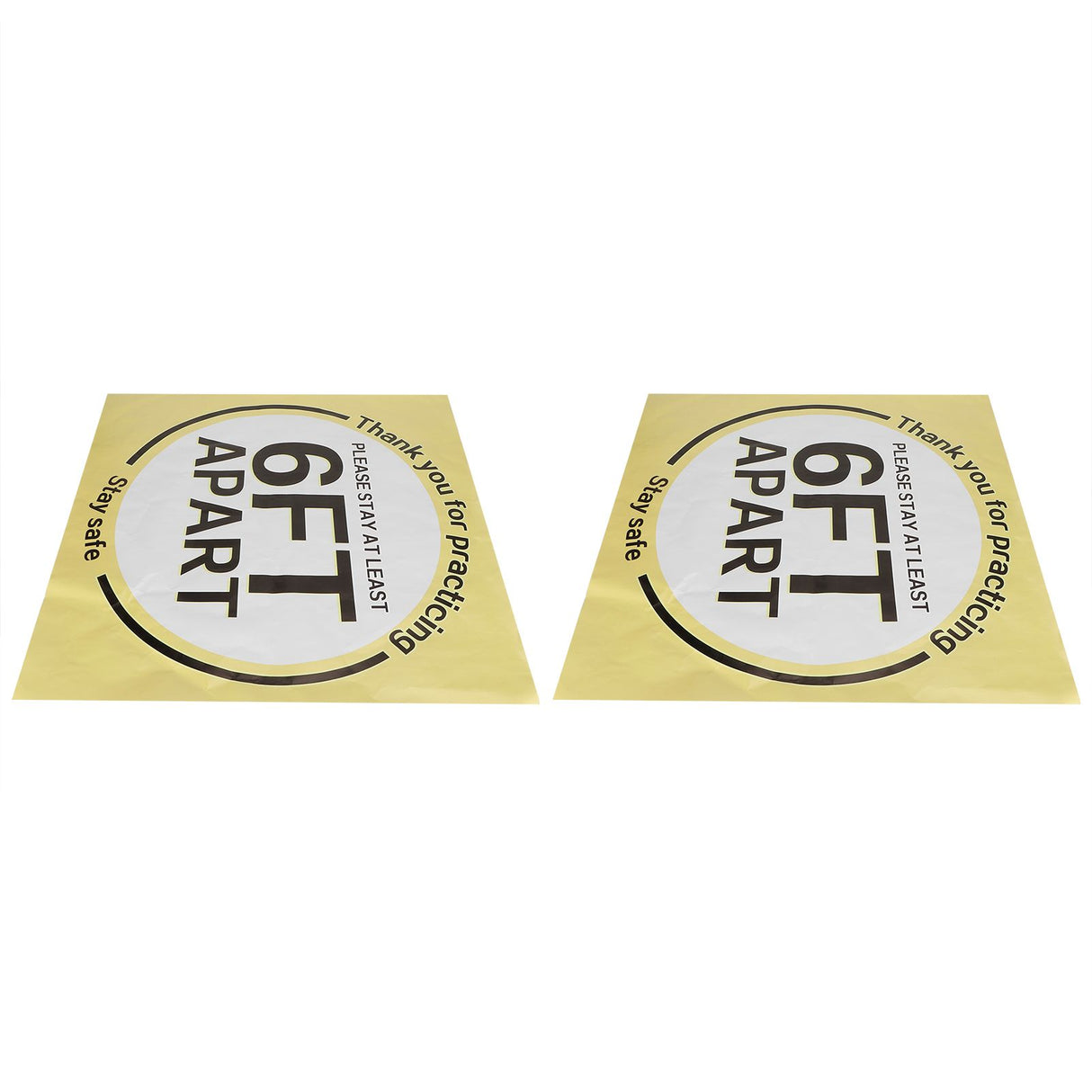 2 Sets Social Distancing Floor Decals Distancing Warning Sign Sticker for Crowd Control Guidance