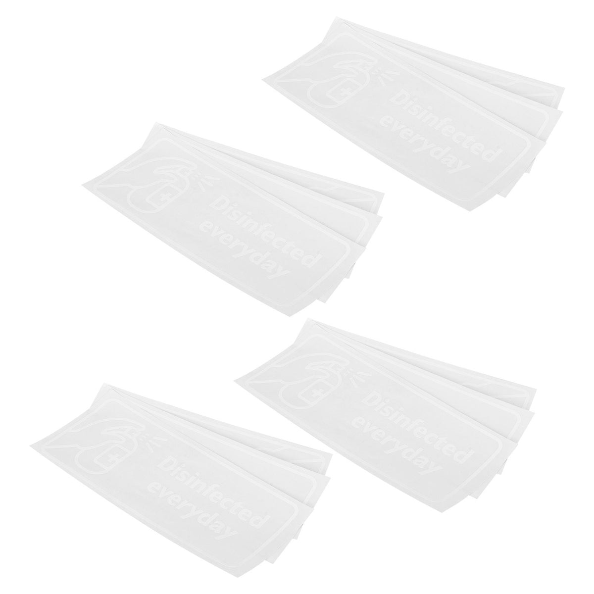 4Set English Warning Signs Safety Marking Wall Hanging Stickers for Showcase Public Places