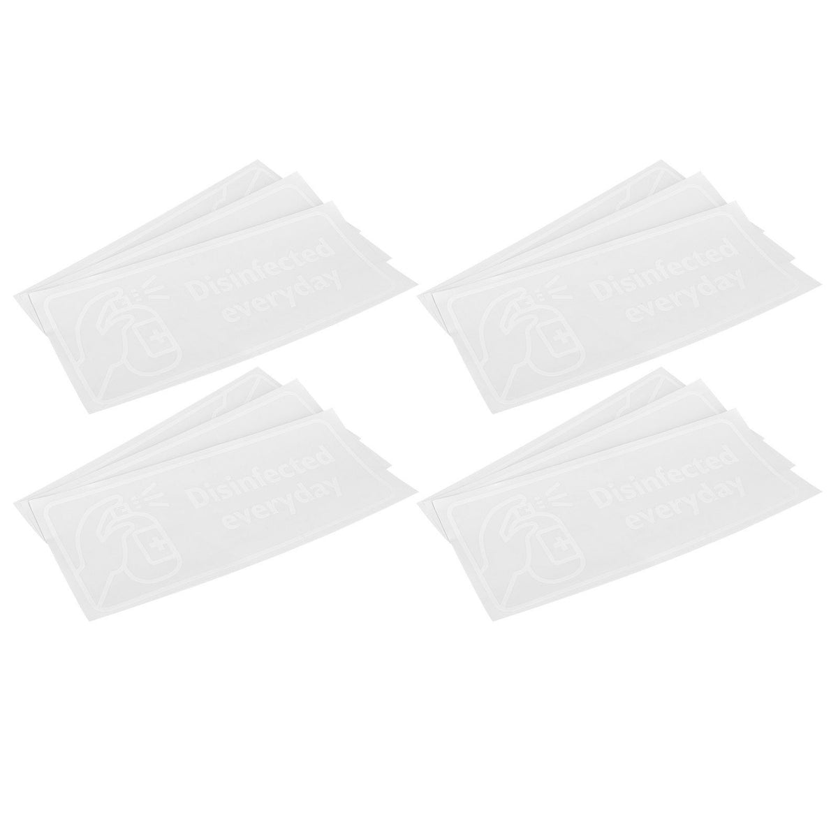 4Set English Warning Signs Safety Marking Wall Hanging Stickers for Showcase Public Places