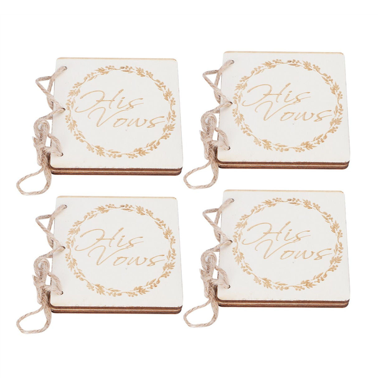 2 Sets Wedding Vow Books Exquisite Gift Card Declaration Booklets Props SuppliesStyle 1