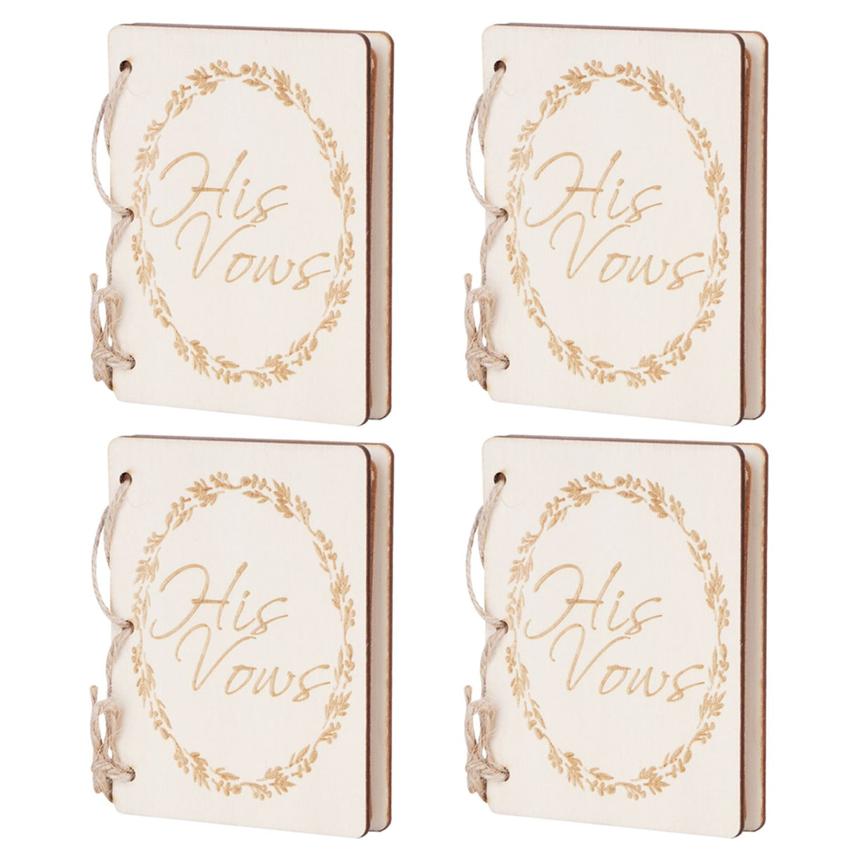 2 Sets Wedding Vow Books Exquisite Gift Card Declaration Booklets Props SuppliesStyle 1