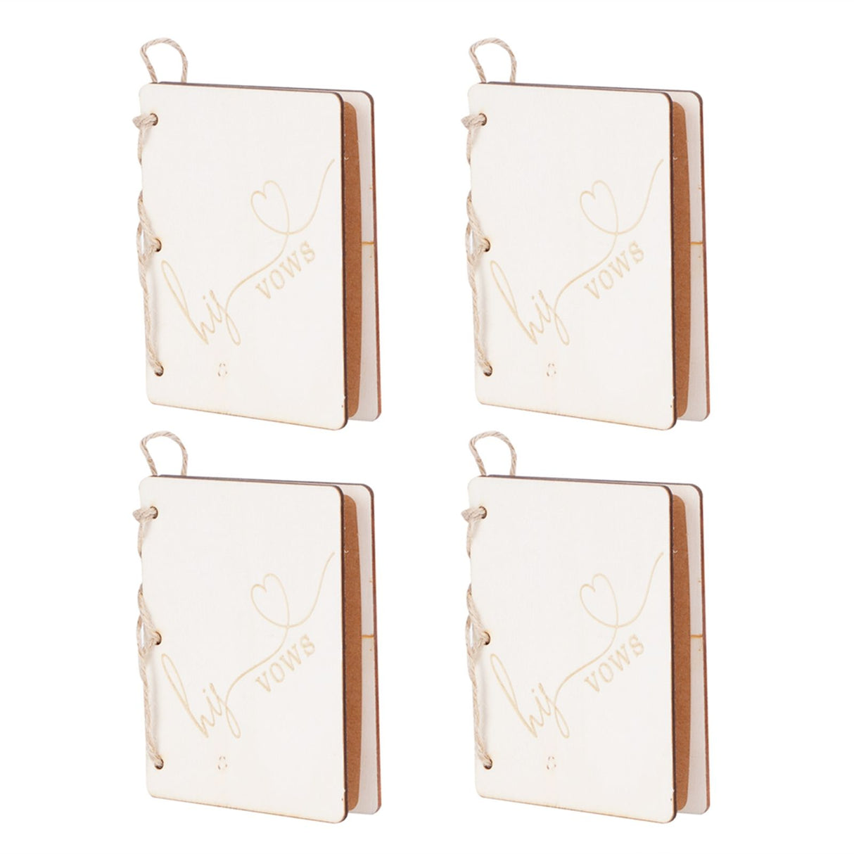 2 Sets Wedding Vow Books Exquisite Gift Card Declaration Booklets Props SuppliesStyle 2
