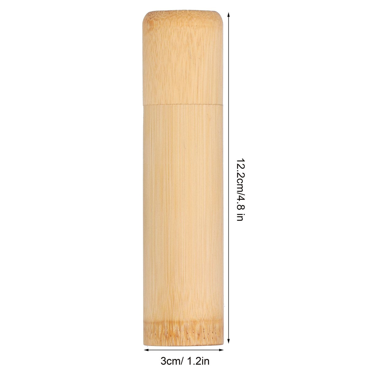 2Pcs EcoFriendly Bamboo Tube Portable Tea Storage Cylinder Mini Round Spices Storage Jar