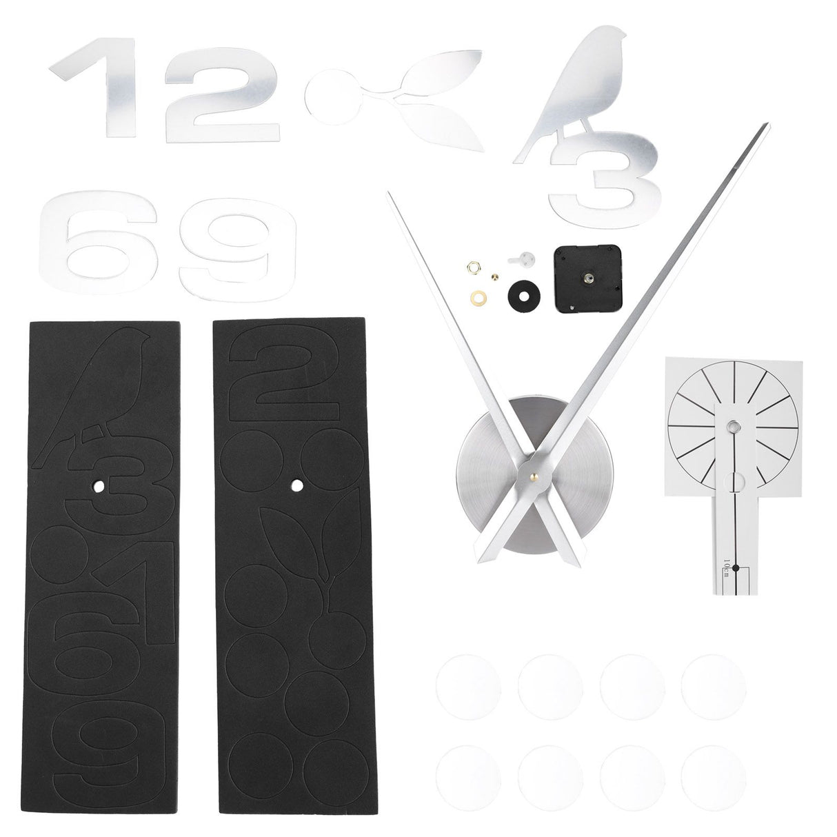 Frameless Wall Clock Sticker Mirror Surface DIY Decoration Living Room Bedroom OfficeSilver