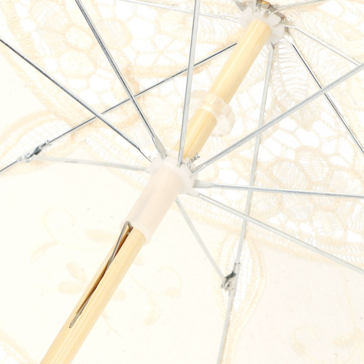 Lace Umbrella Parasol Vintage Wedding Bridal Umbrella for Photo Costume Party SuppliesL Beige