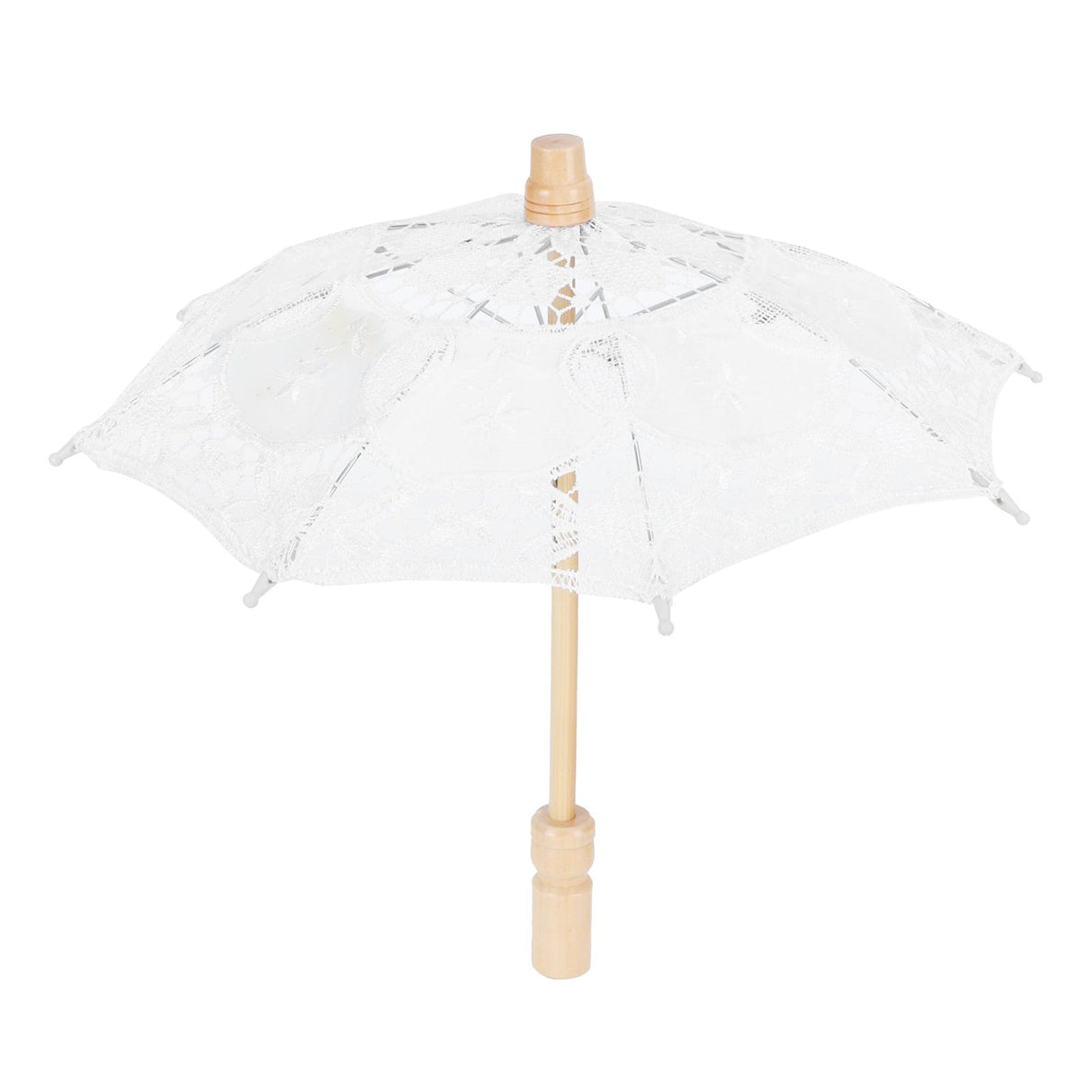 Lace Umbrella Parasol Vintage Wedding Bridal Umbrella for Photo Costume Party SuppliesS White