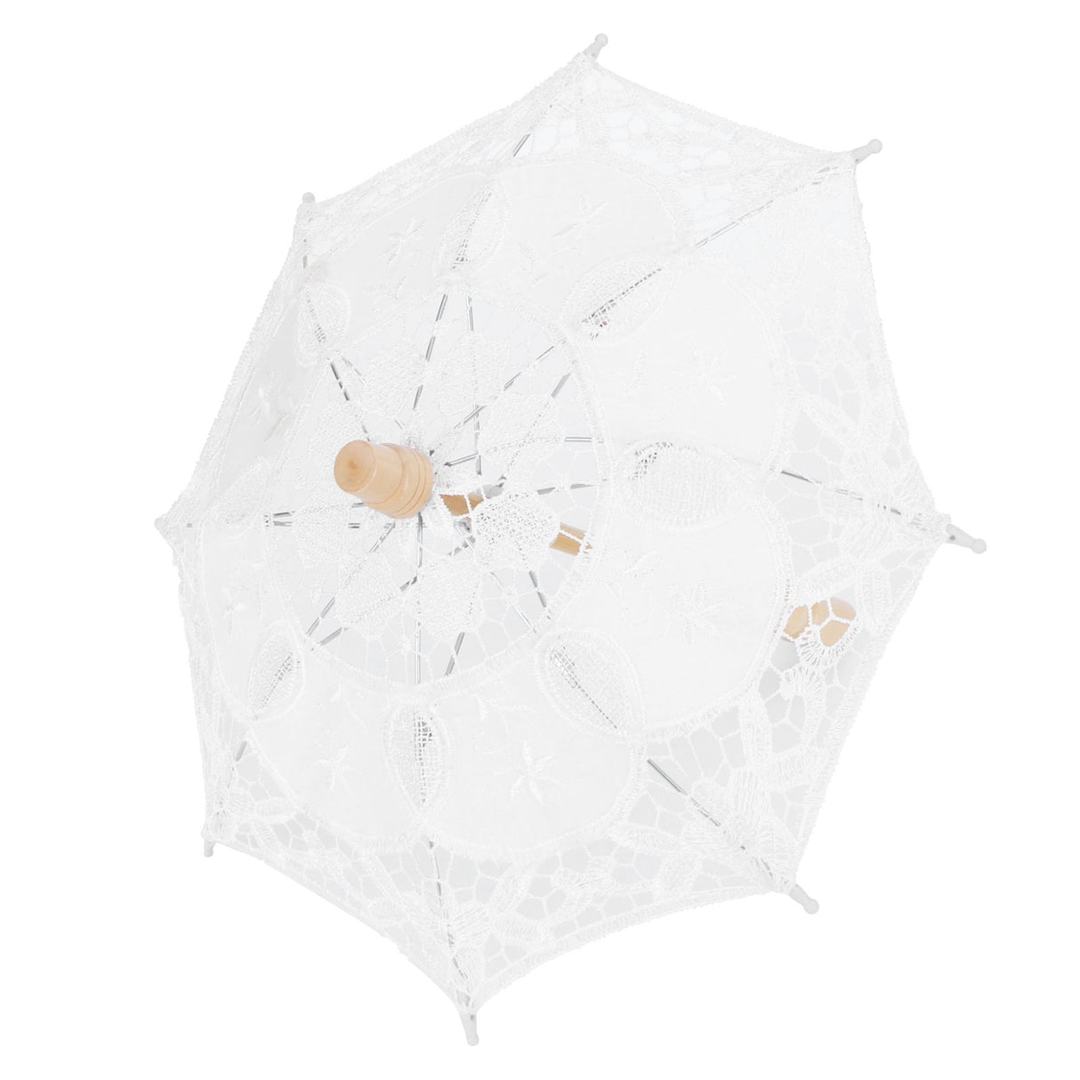 Lace Umbrella Parasol Vintage Wedding Bridal Umbrella for Photo Costume Party SuppliesS White