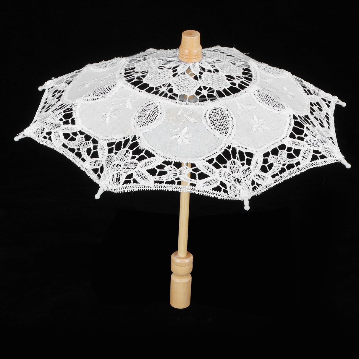 Lace Umbrella Parasol Vintage Wedding Bridal Umbrella for Photo Costume Party SuppliesS White