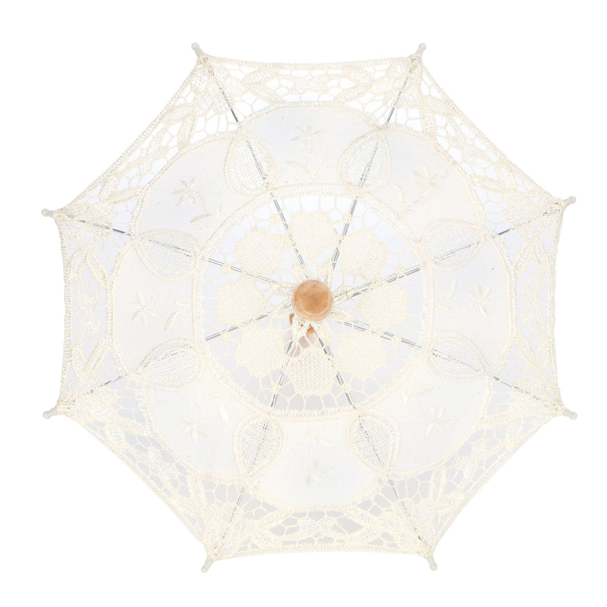 Lace Umbrella Parasol Vintage Wedding Bridal Umbrella for Photo Costume Party SuppliesS Beige