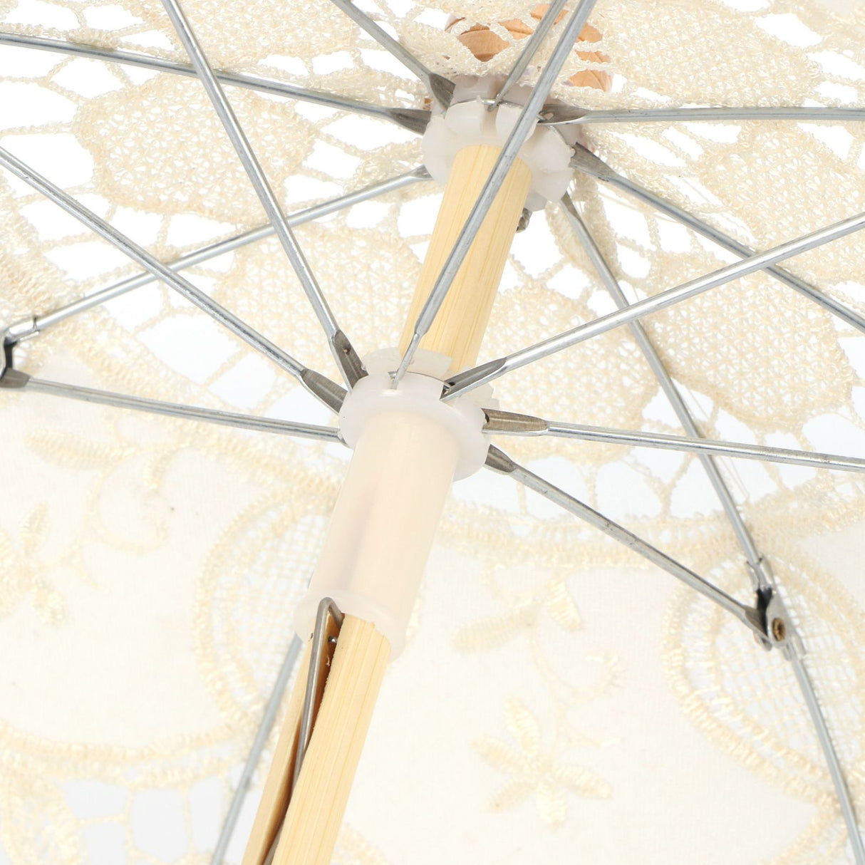 Lace Umbrella Parasol Vintage Wedding Bridal Umbrella for Photo Costume Party SuppliesS Beige
