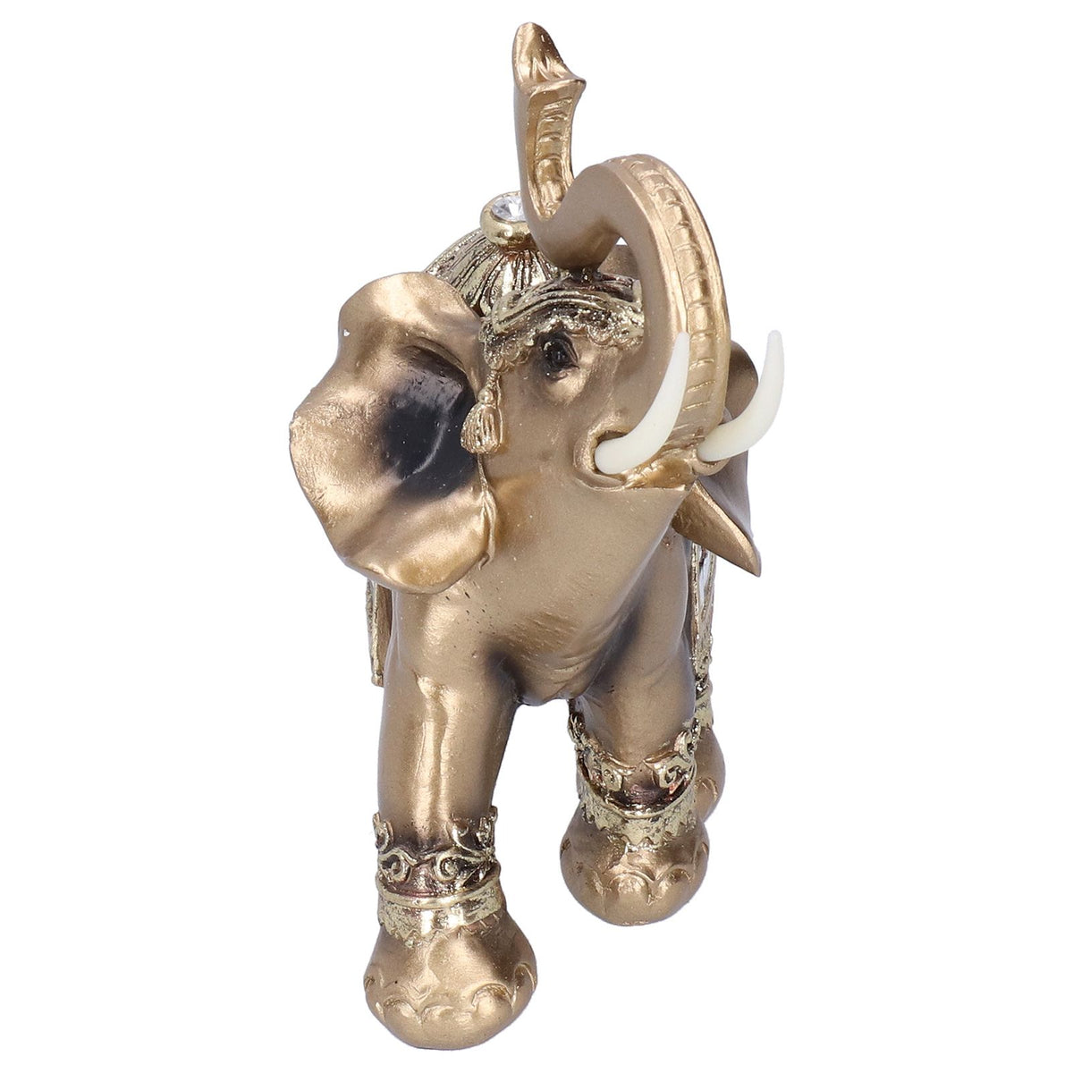 Resin Elephant Statue Figurine Crafts Desktop Ornaments for Home Living RoomGold L 16.5x8x16cm