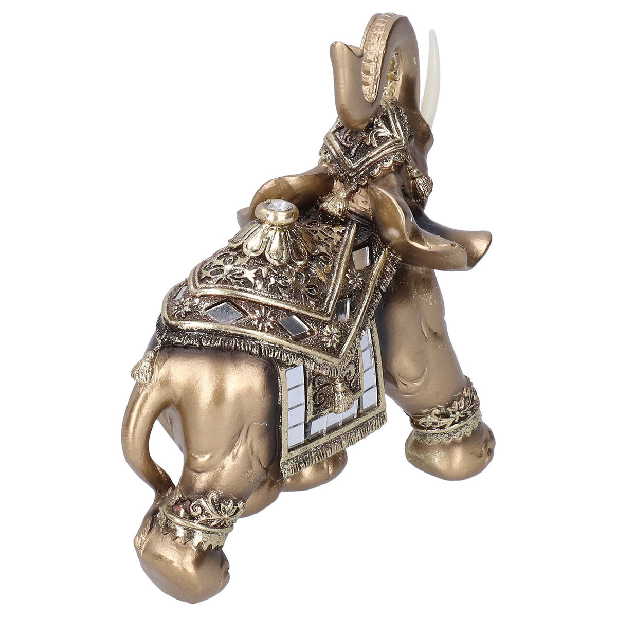 Resin Elephant Statue Figurine Crafts Desktop Ornaments for Home Living RoomGold L 16.5x8x16cm