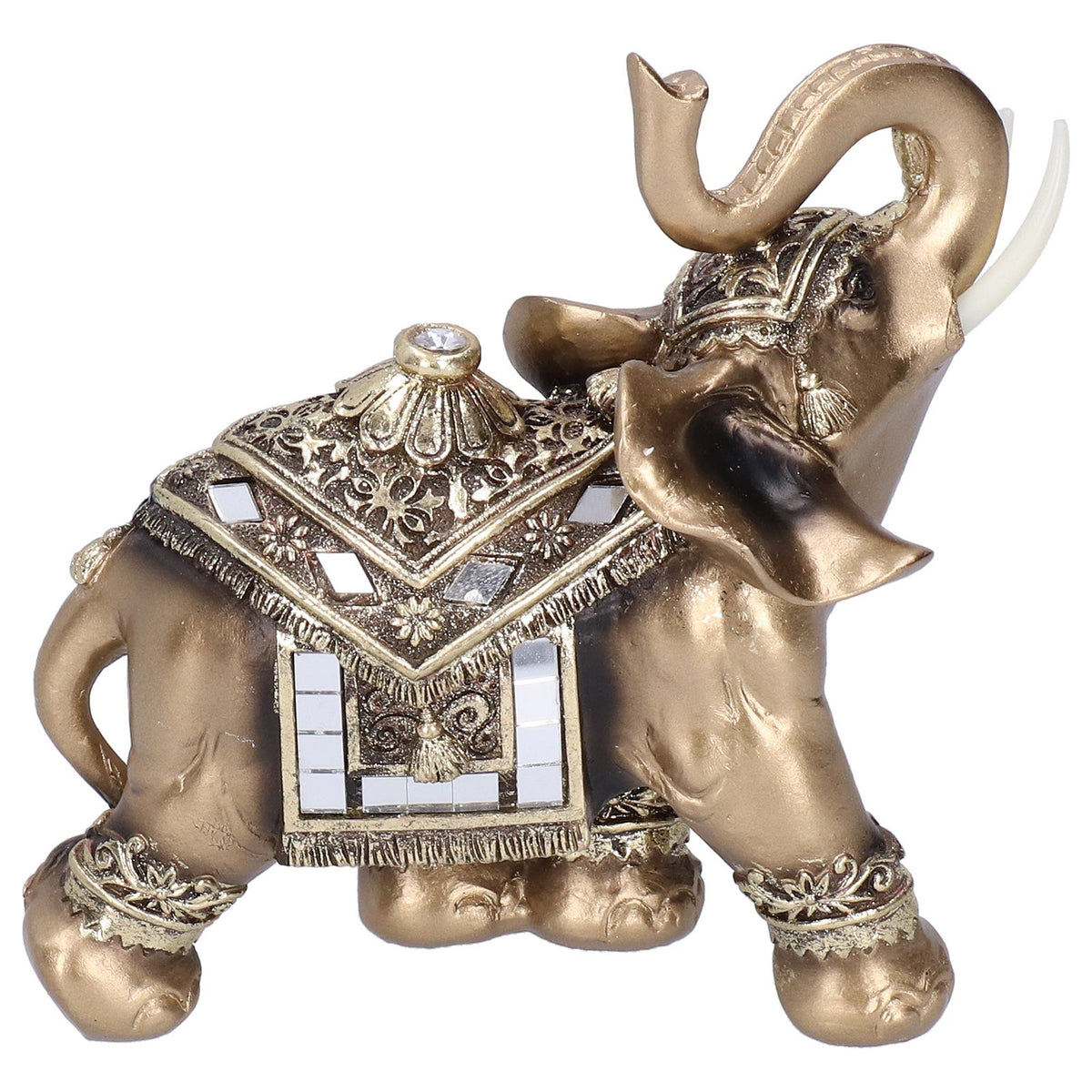 Resin Elephant Statue Figurine Crafts Desktop Ornaments for Home Living RoomGold L 16.5x8x16cm