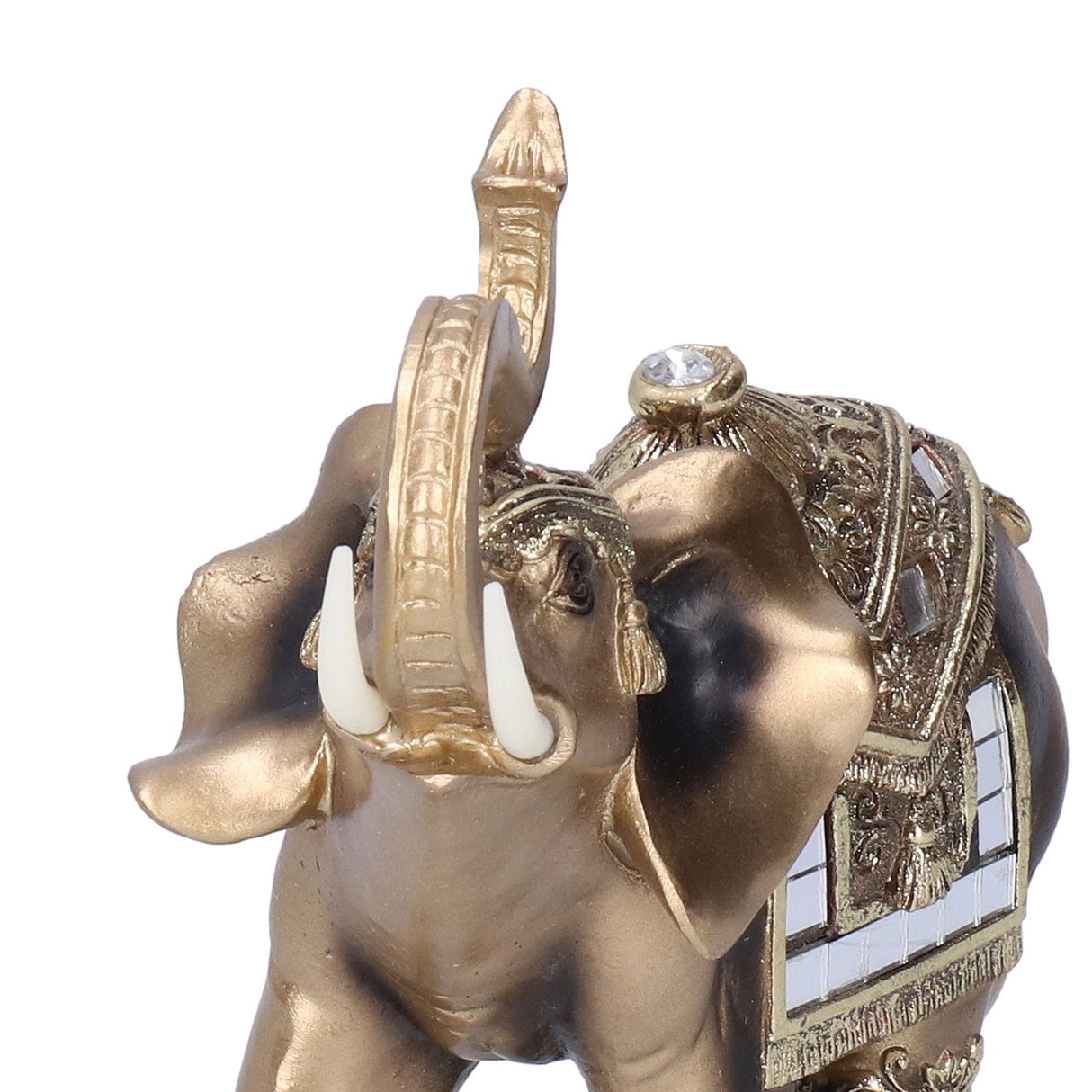 Resin Elephant Statue Figurine Crafts Desktop Ornaments for Home Living RoomGold L 16.5x8x16cm