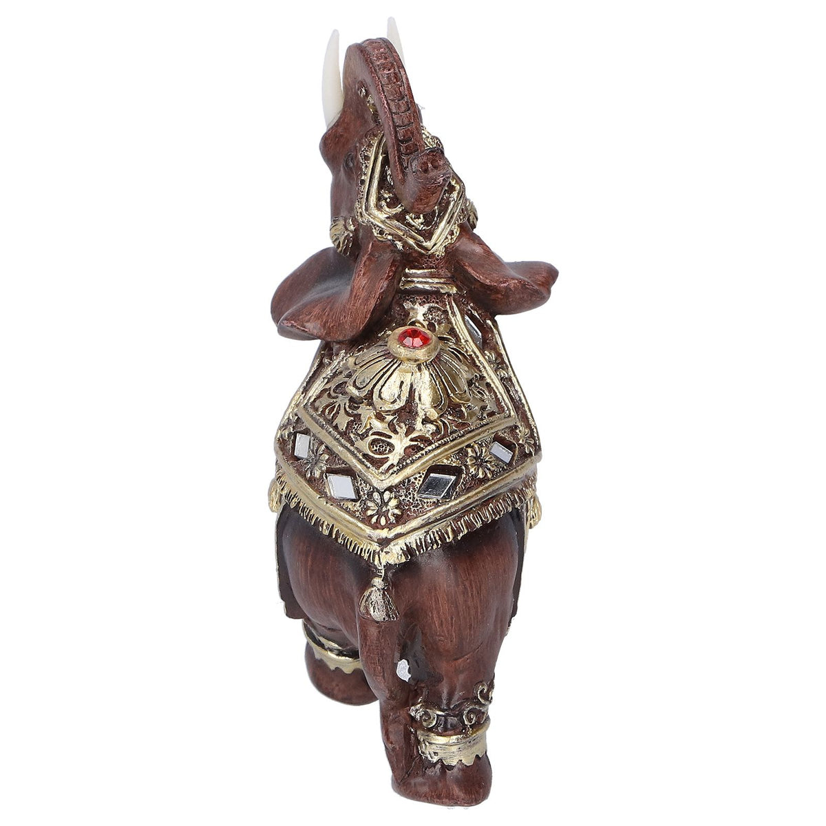 Resin Elephant Statue Figurine Crafts Desktop Ornaments for Home Living RoomRed M 11x6x11cm