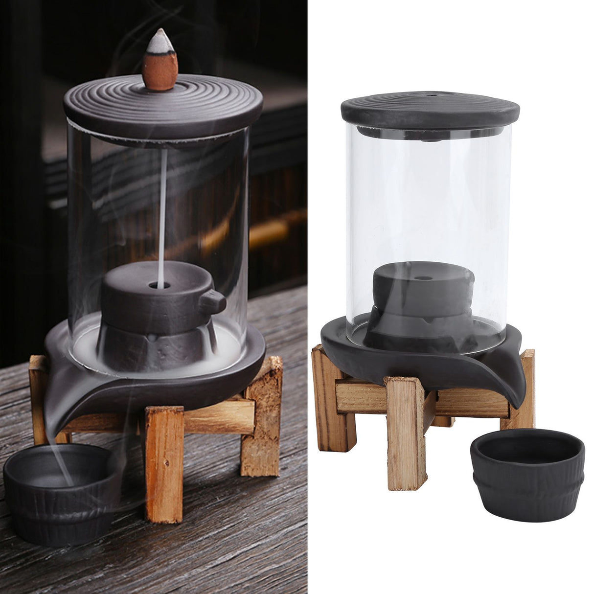 Incense Burner Smoke Backflow Incense Holder Living Room Decor Feng Shui Decoration