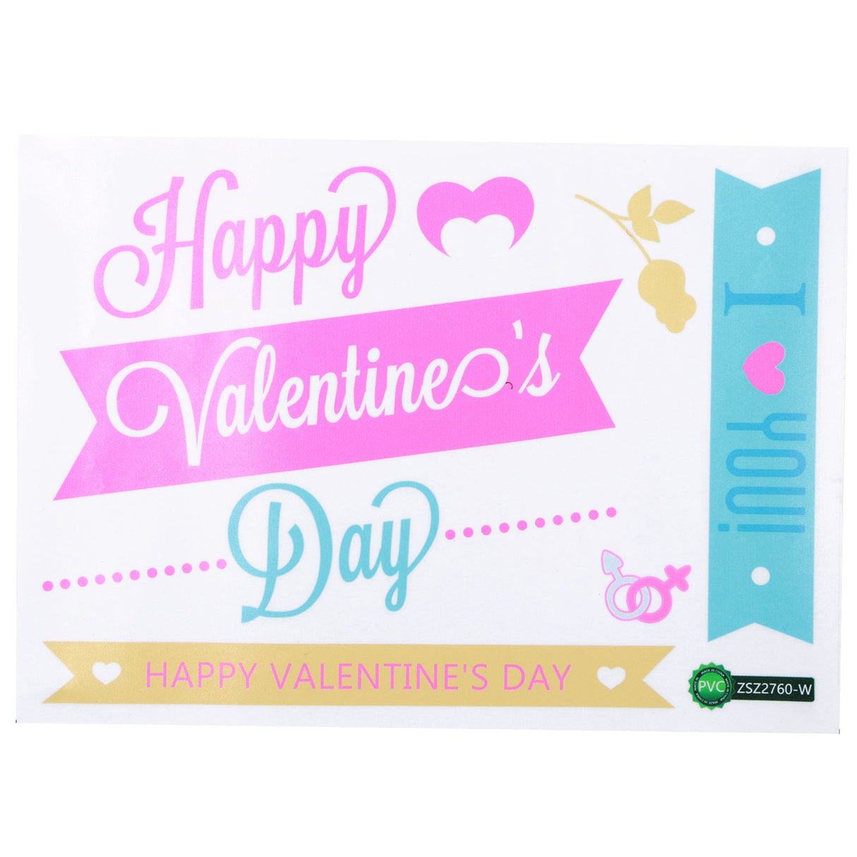 4Pcs/Set 2021 Valentine's Day Wall Stickers Living Room Background Wall Decoration Sticker