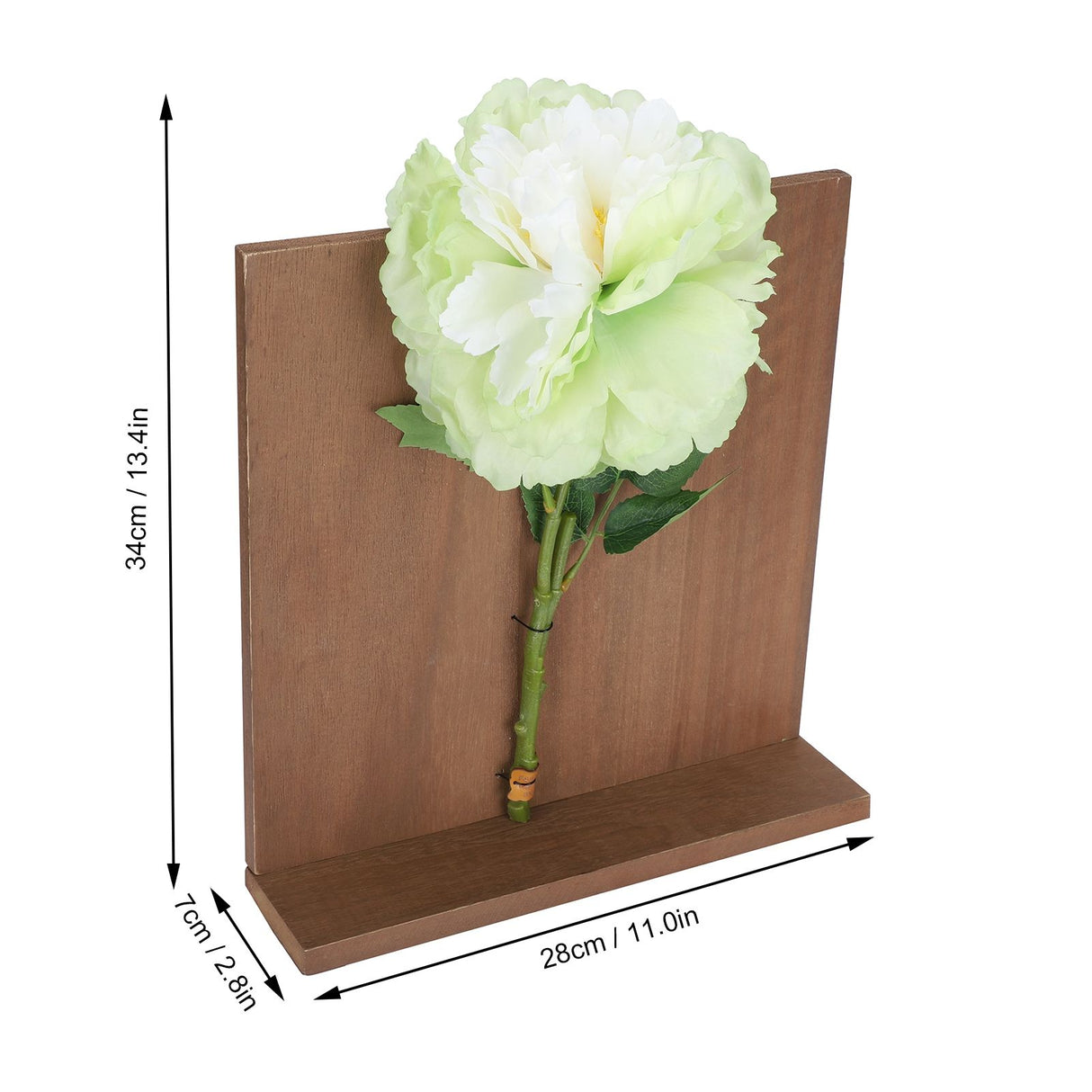 Artificial Flower Hanging Ornaments with Wood Board Indoor Living Room Bedroom Wall Decorations