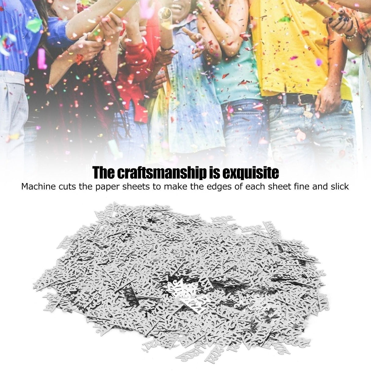 2021 Confetti Decorations Paper New Year Confetti Glitter Ornament for Wedding Party