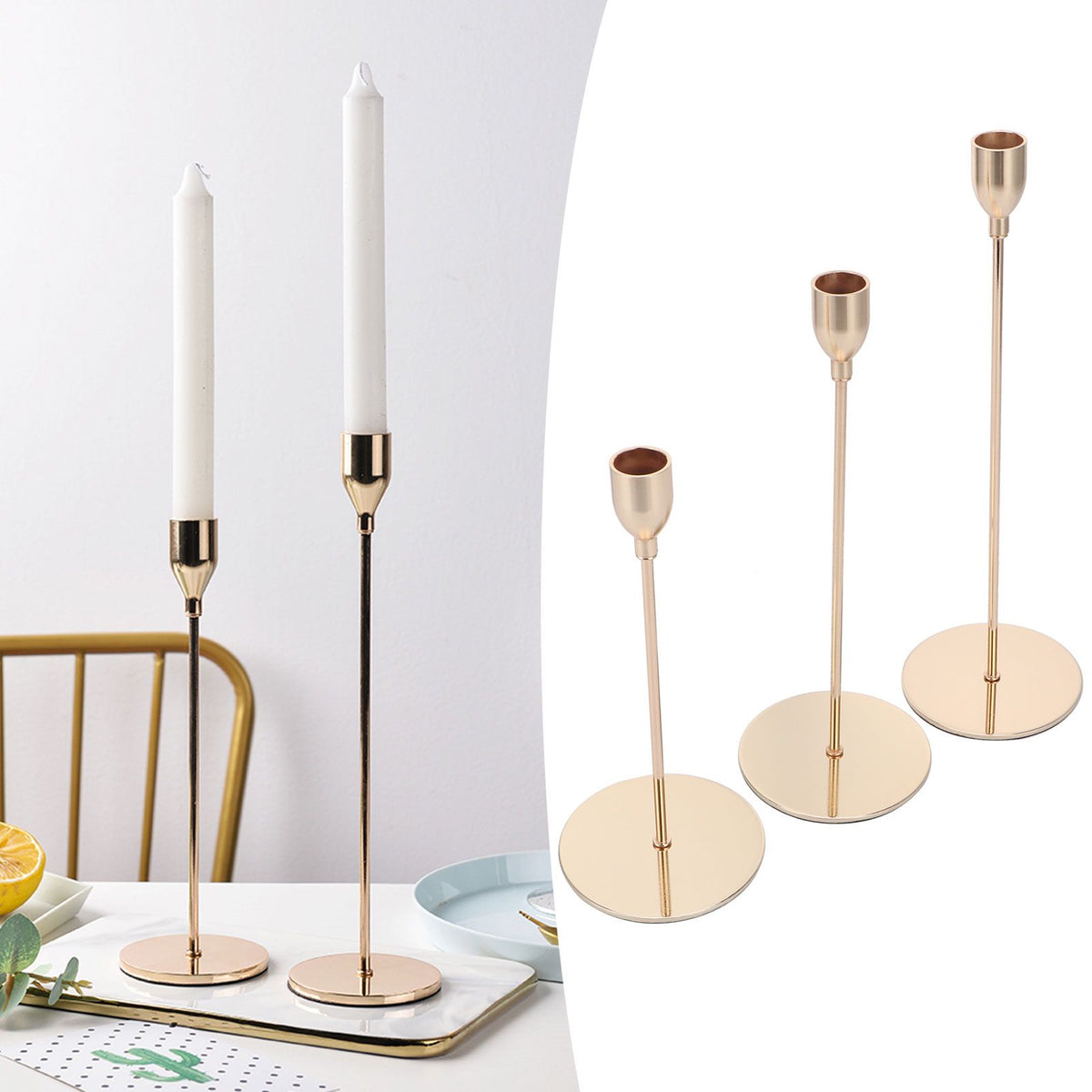 Single Head Candlestick Candle Holder Stand Home Table Decorative Ornament Wedding Decoration