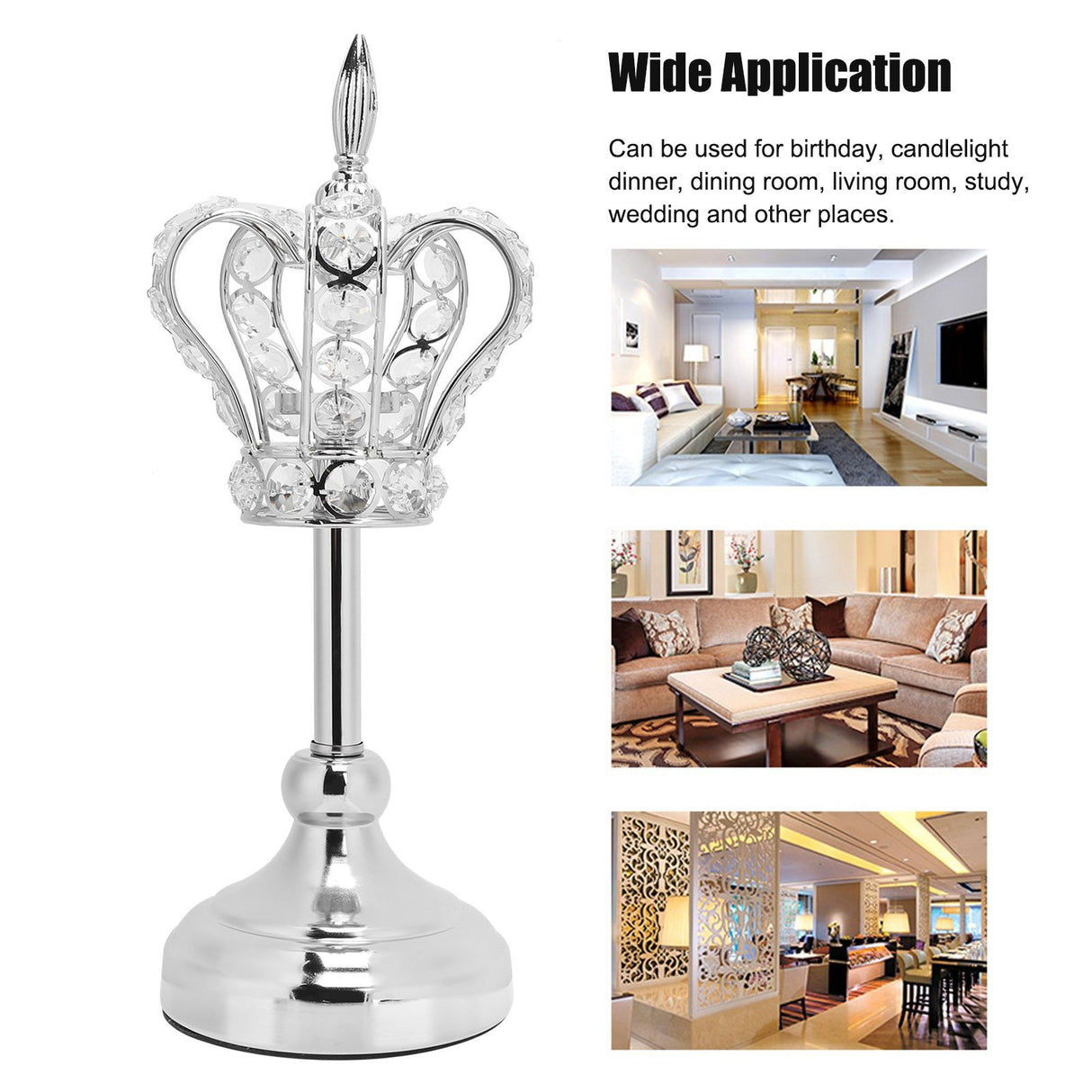 Crown Shape Tea Light Holders Candlestick Candle Holder Stand Wedding Ornaments Home Decoration