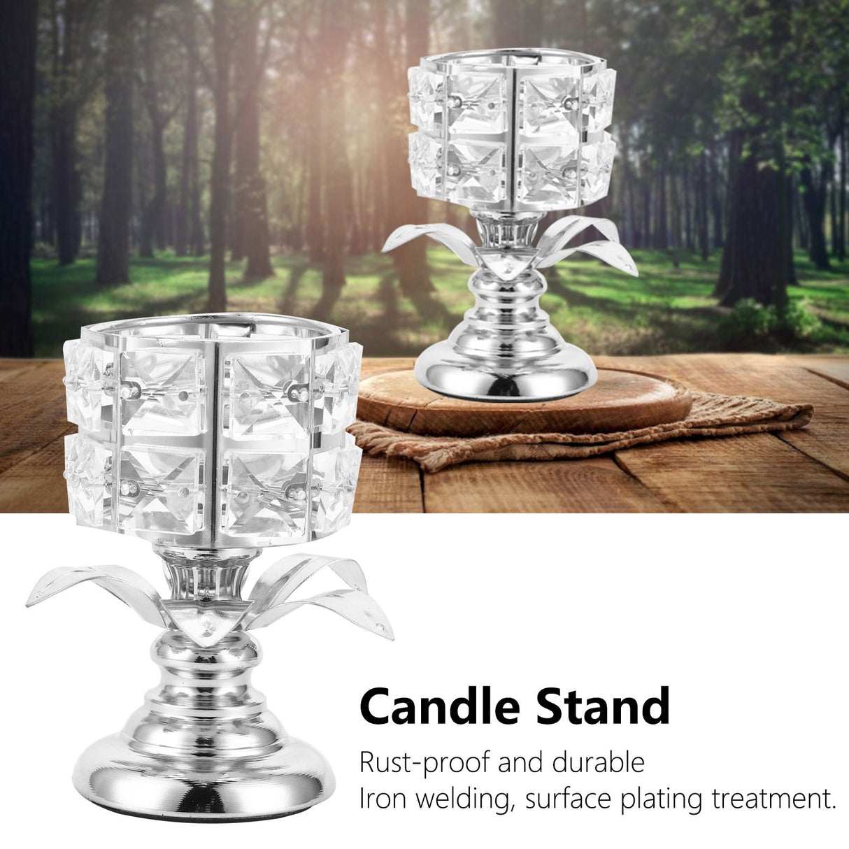 Candle Holder Electroplating Hollow Candlestick Home Decoration Table Centerpiece Ornament
