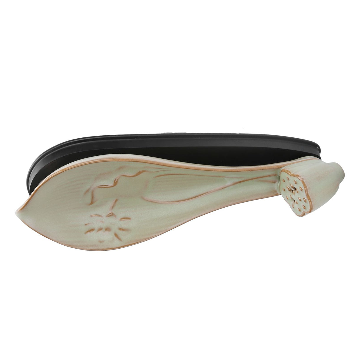 Incense Holder Embossed Ceramic Incense Stick Coil Burner Tray Desktop Decoration