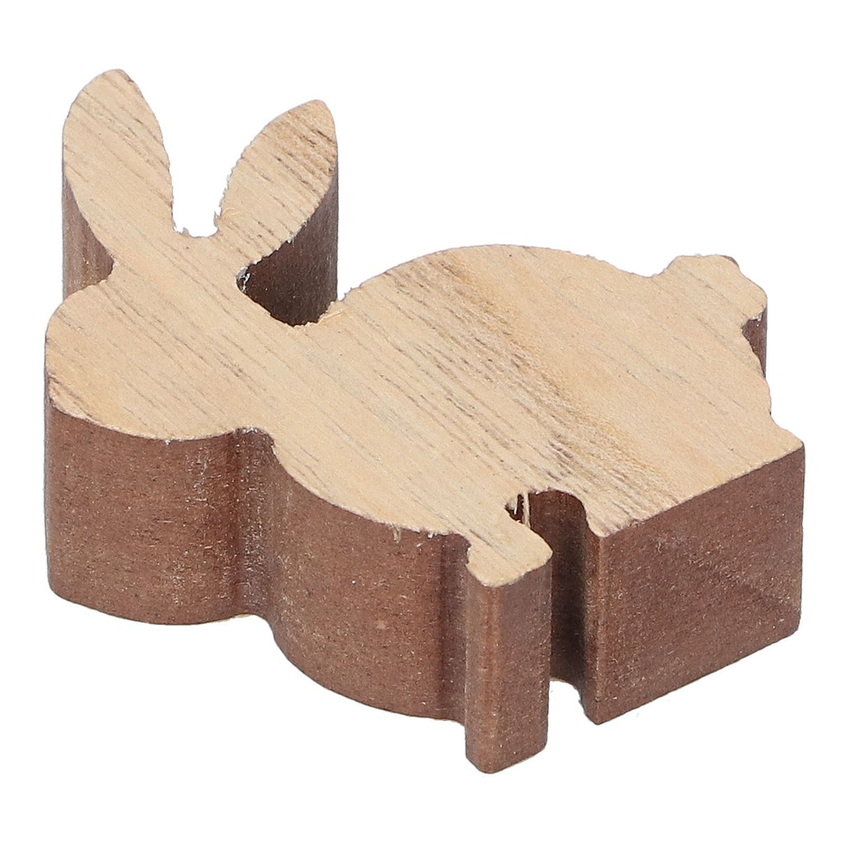 Wooden Egg Shape Ornament Cute Rabbit Tabletop Decor Wooden Craft Ornaments for Home Office