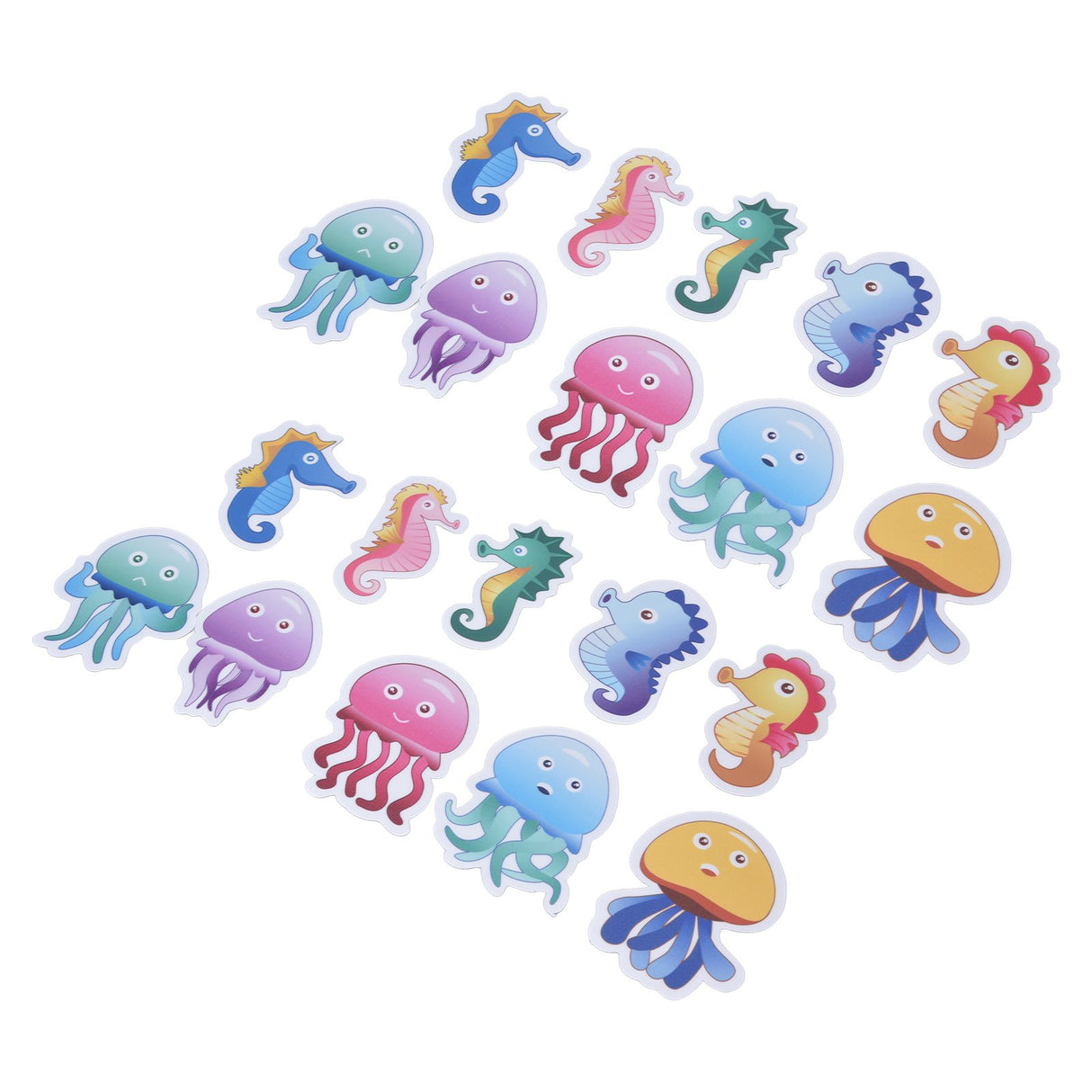 2 Set Bathroom Bathtub Stickers Children Room Decorative Wall Decal Sea Animal Nonslip Adhesive Appliques