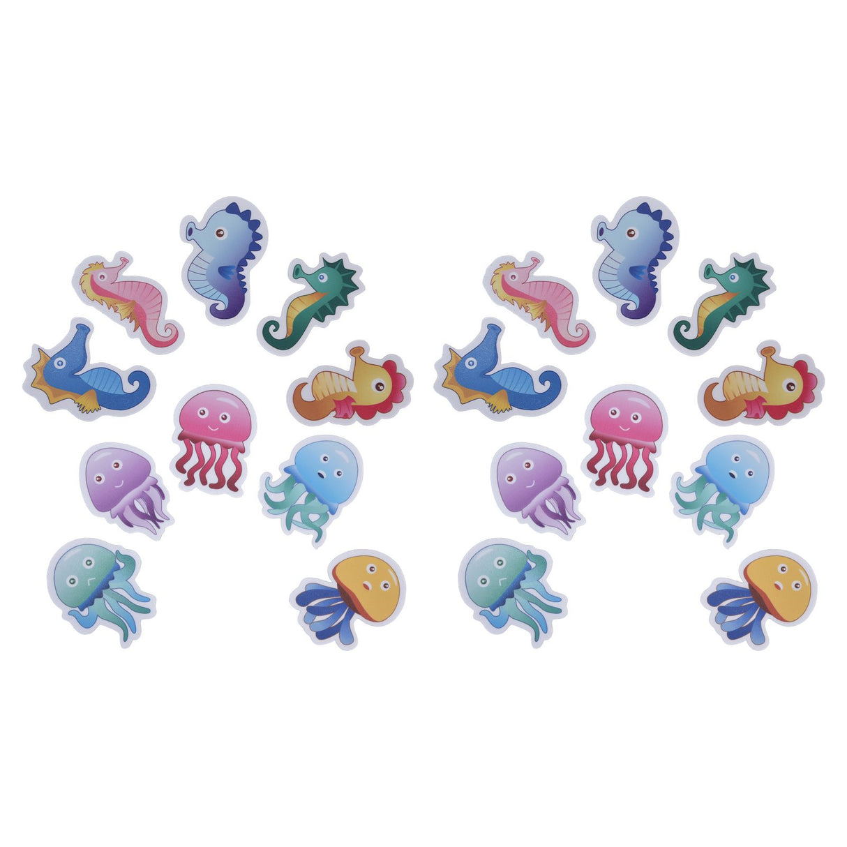2 Set Bathroom Bathtub Stickers Children Room Decorative Wall Decal Sea Animal Nonslip Adhesive Appliques