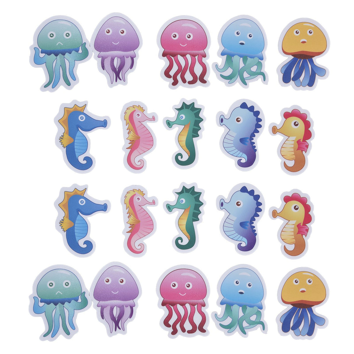 2 Set Bathroom Bathtub Stickers Children Room Decorative Wall Decal Sea Animal Nonslip Adhesive Appliques