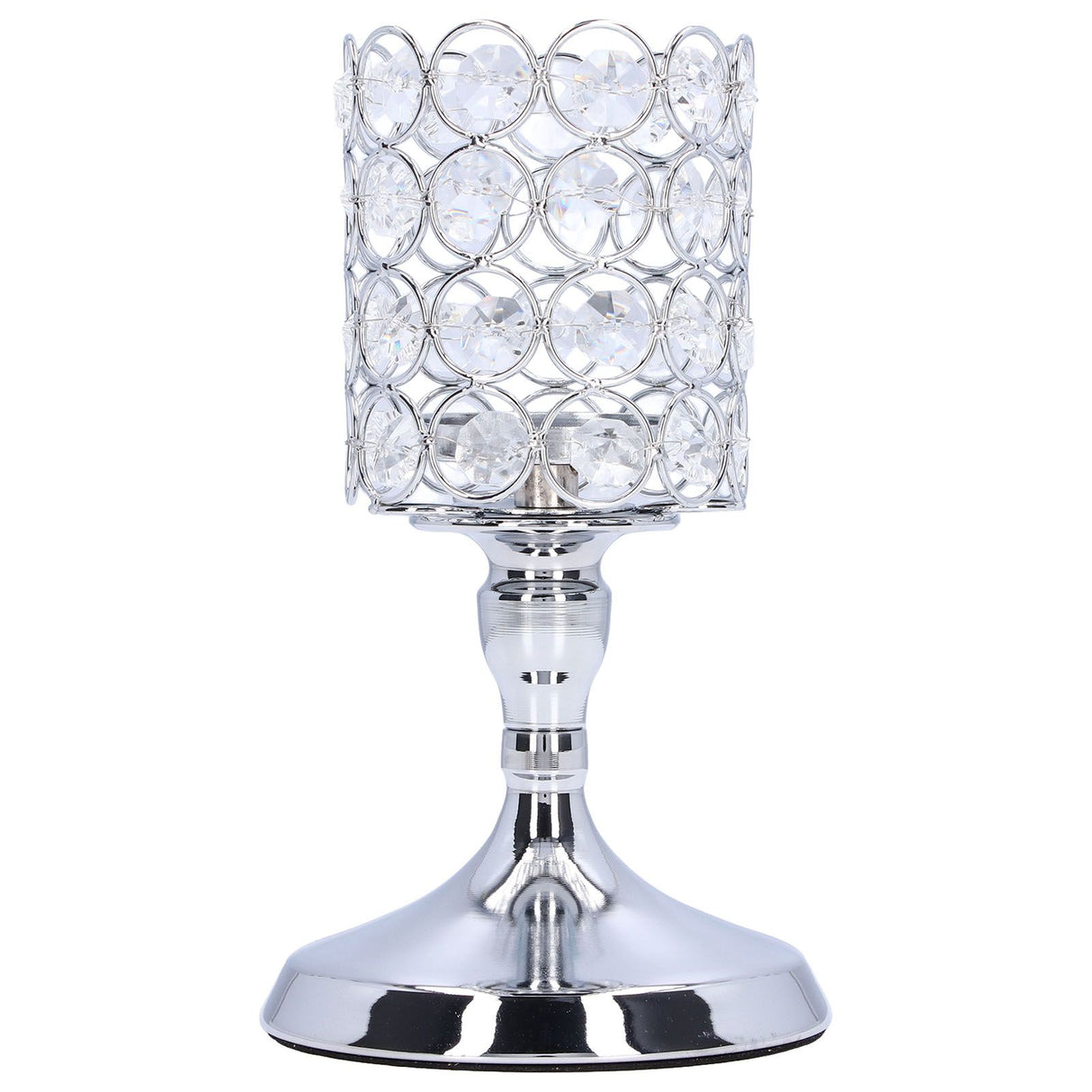 Crystal Candle Holder Electroplating Process Carved Design Elegant Style Exquisite Durable Tealight Candle Holder