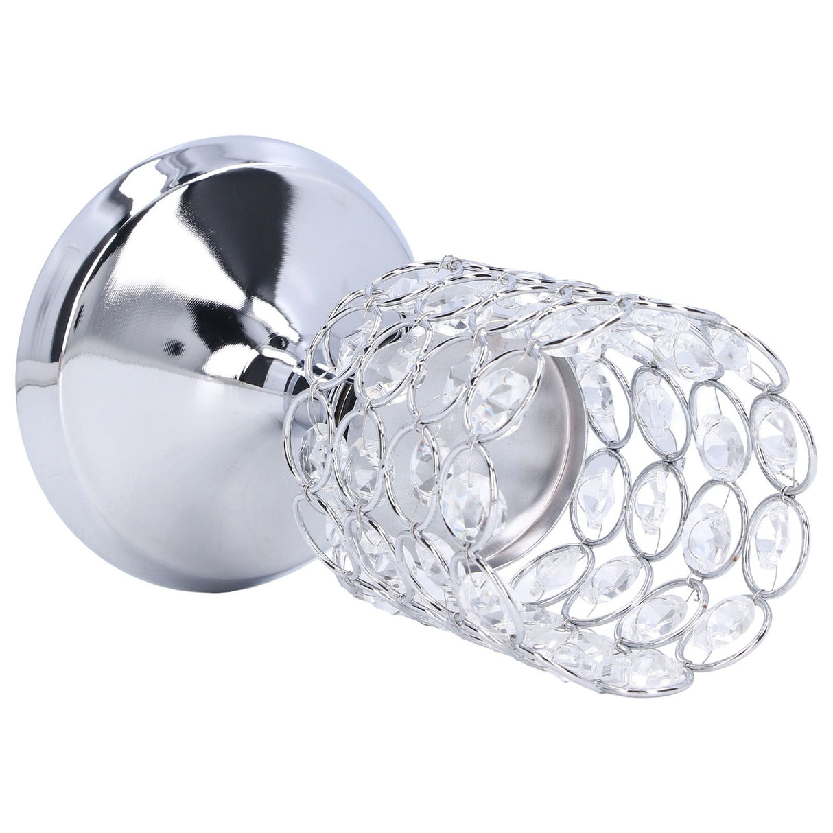 Crystal Candle Holder Electroplating Process Carved Design Elegant Style Exquisite Durable Tealight Candle Holder