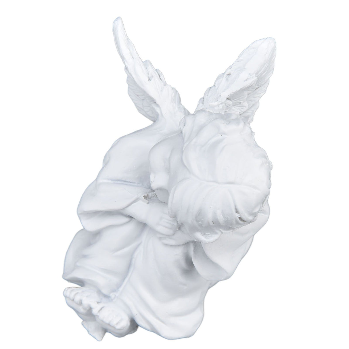 Cherub Statue Synthetic Resin Material Lovely Style White Baby Figurines for Party DecorationsCherub Statue Left