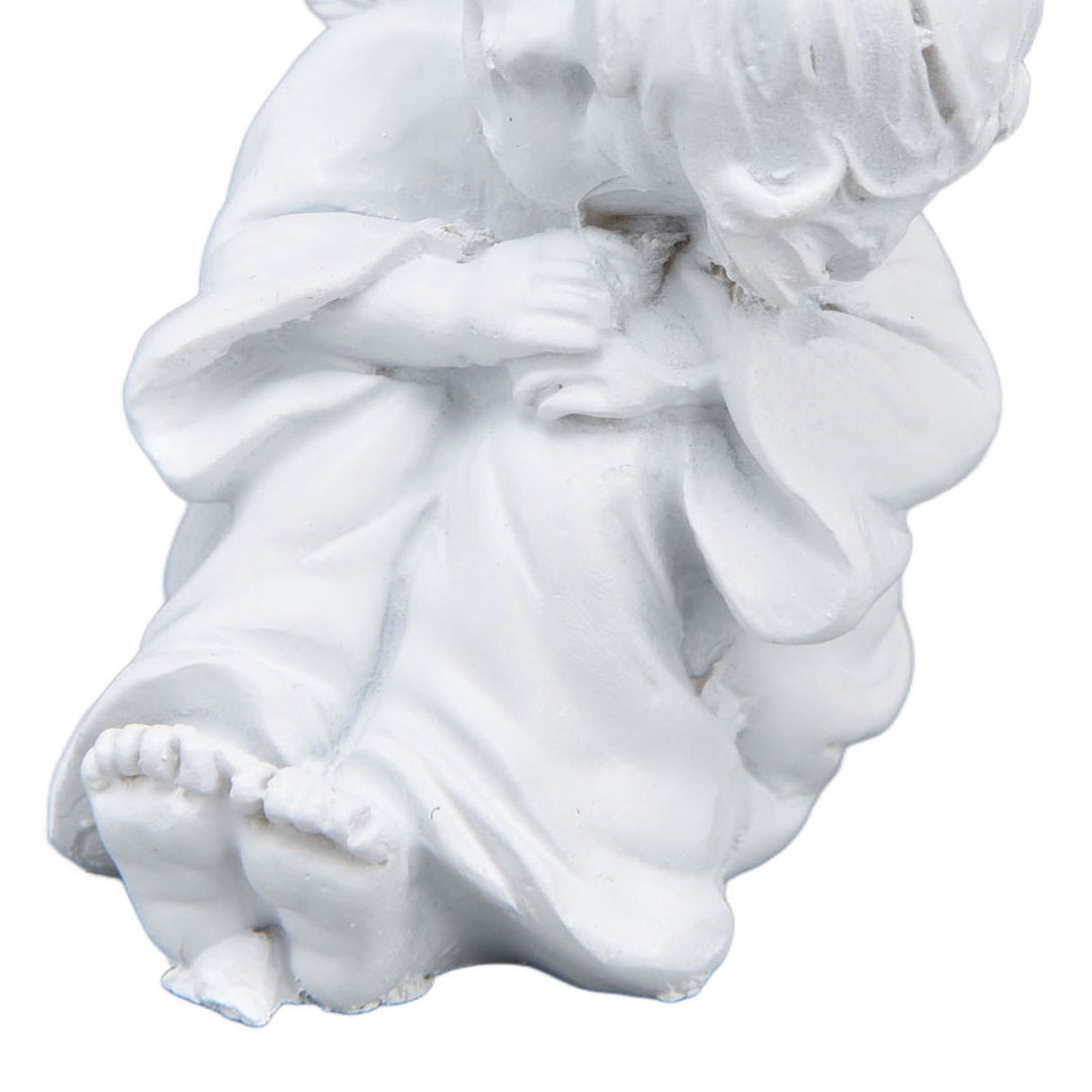 Cherub Statue Synthetic Resin Material Lovely Style White Baby Figurines for Party DecorationsCherub Statue Left