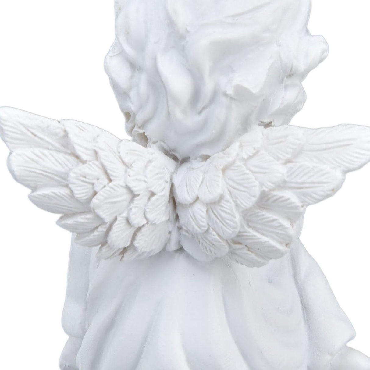 Cherub Statue Synthetic Resin Material Lovely Style White Baby Figurines for Party DecorationsCherub Statue Right