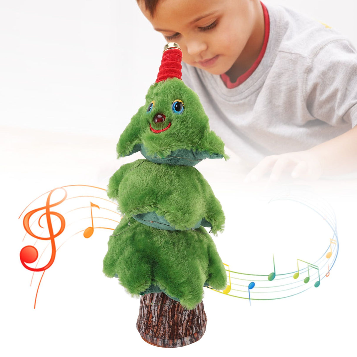 Singing Dancing Christmas Tree 8 Songs Electric Singing Xmas Tree for Christmas Tree Toys Dancing Stump Christmas Tree
