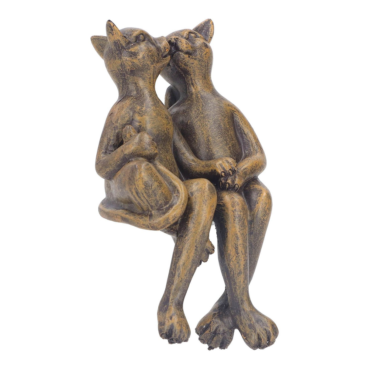Kitten Resin Ornament Cute Lifelike Hand Painted Miniature Cat Decorations for Garden Patio Home