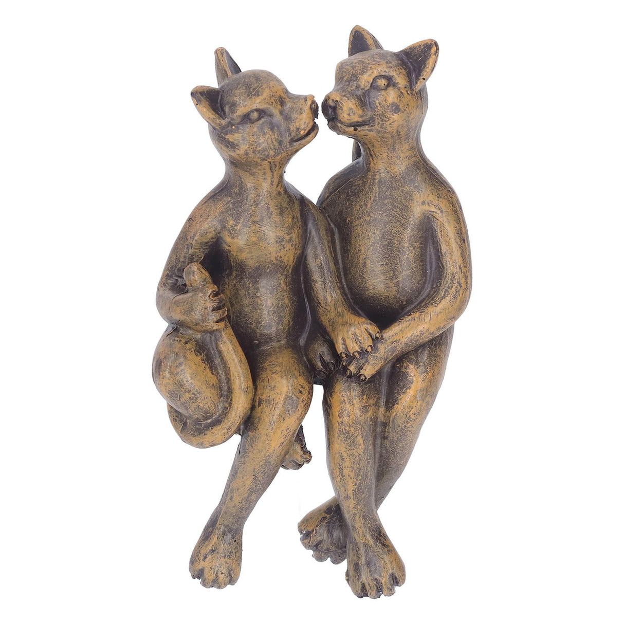 Kitten Resin Ornament Cute Lifelike Hand Painted Miniature Cat Decorations for Garden Patio Home