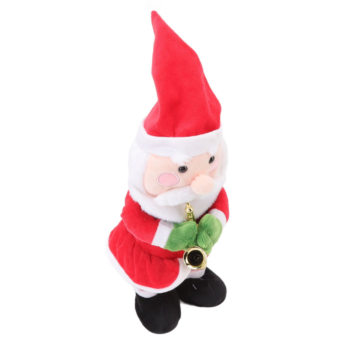 Electric Music Christmas Toy Doll 8 Songs Continuous Play Dancing Singing Glowing Swinging Plush Toy for Kids Adults Santa Claus