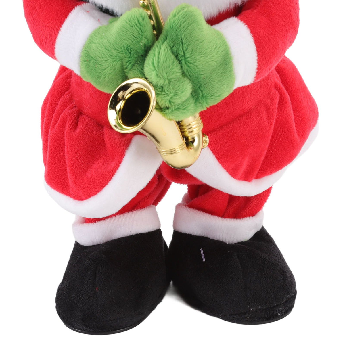 Electric Music Christmas Toy Doll 8 Songs Continuous Play Dancing Singing Glowing Swinging Plush Toy for Kids Adults Santa Claus
