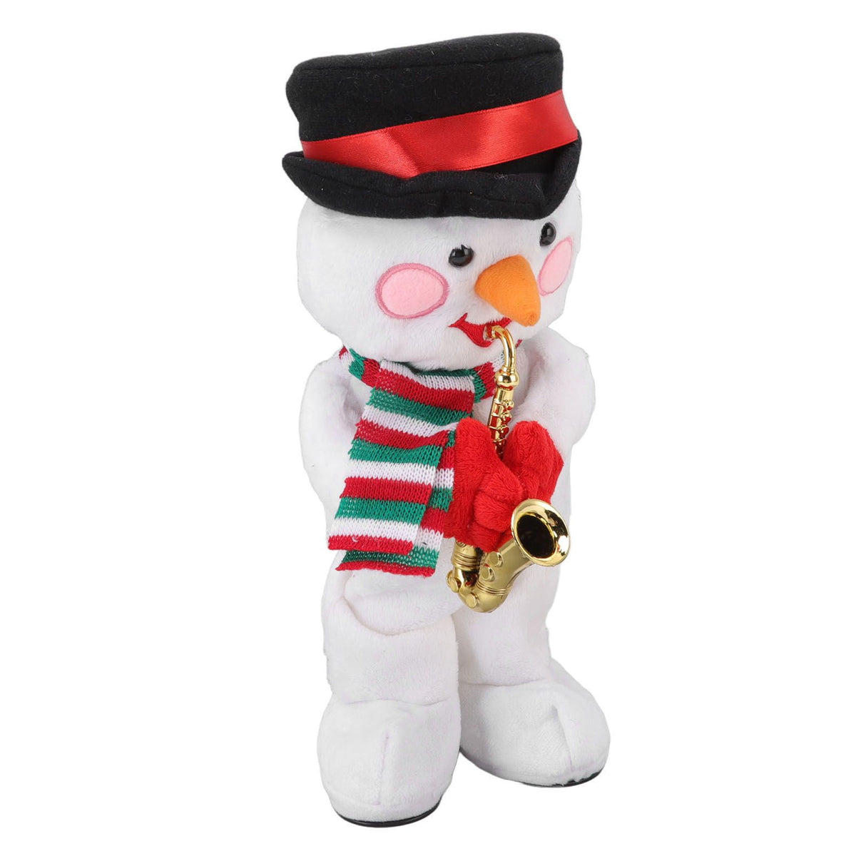 Electric Music Christmas Toy Doll 8 Songs Continuous Play Dancing Singing Glowing Swinging Plush Toy for Kids Adults Christmas Snowman