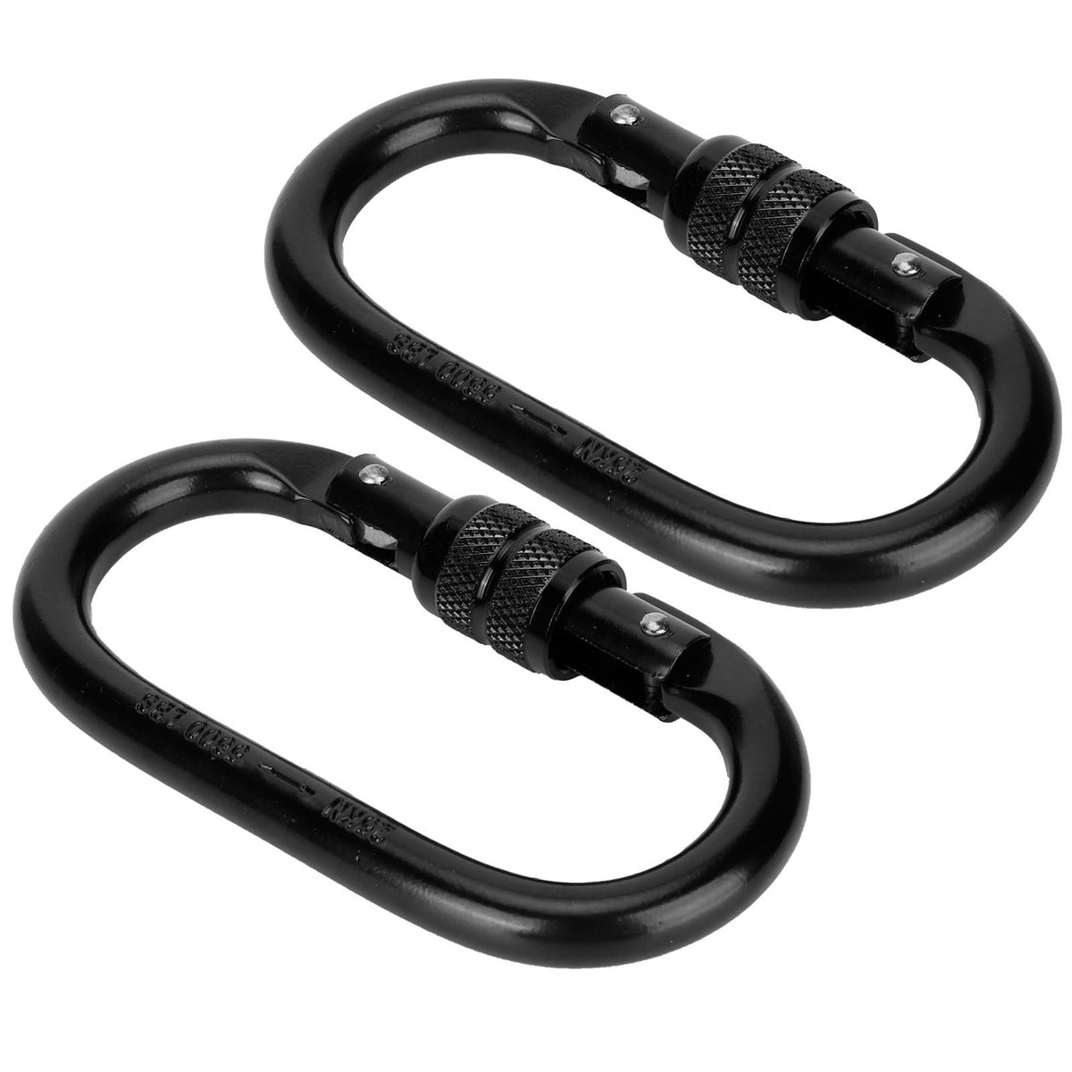 2Pcs Carabiner Alloy Steel O shaped Security Buckle for Hammock Outdoor Climbing Mountaineering