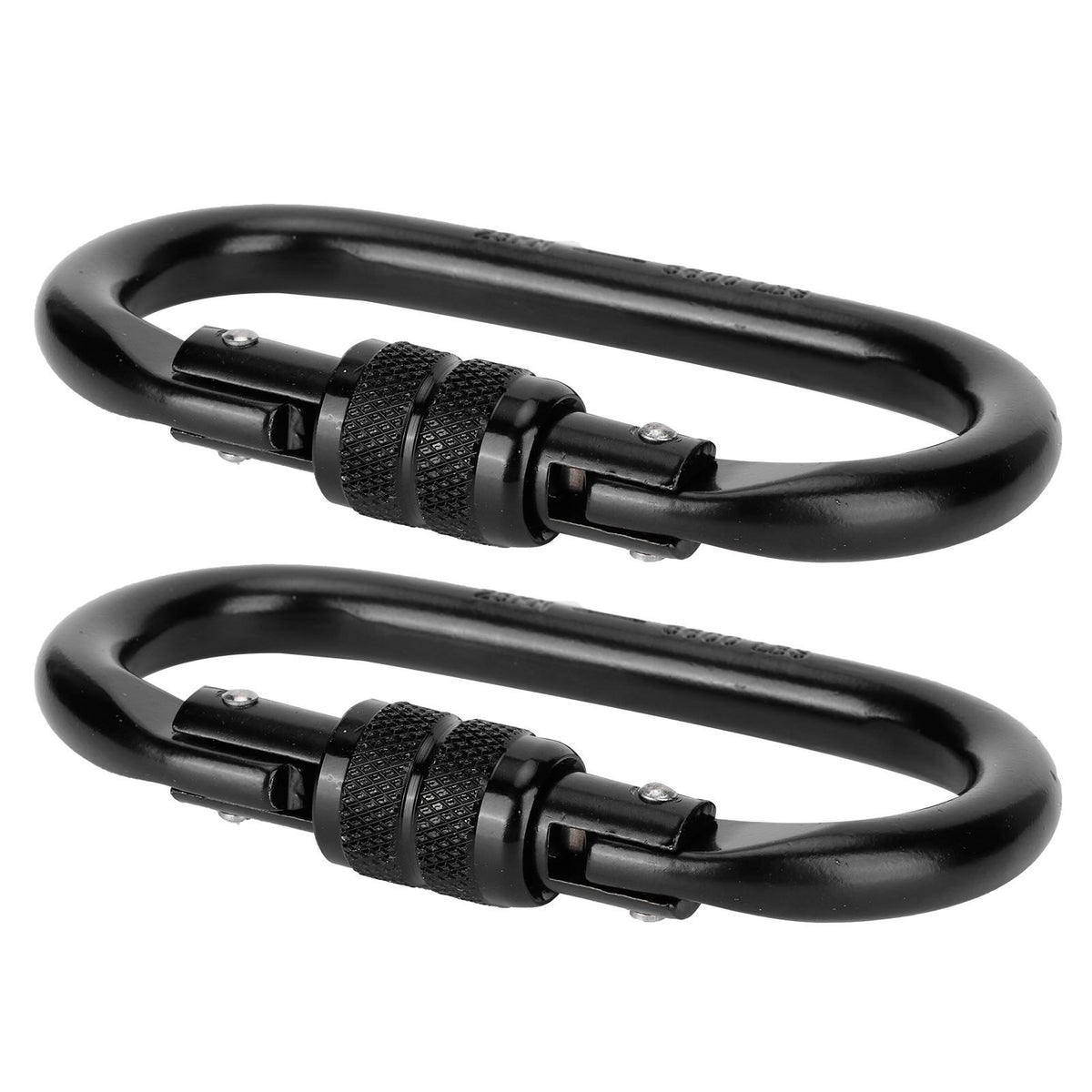 2Pcs Carabiner Alloy Steel O shaped Security Buckle for Hammock Outdoor Climbing Mountaineering